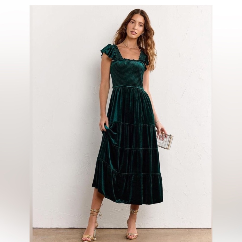 Hill House Home Elie Nap Dress, green XS